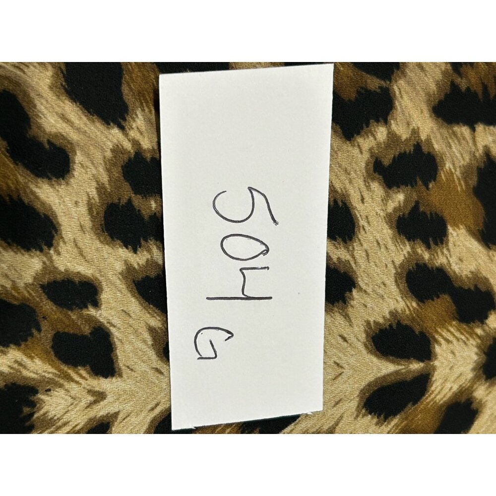 Leopard Print Mini Wrap Skirt With Button Detail … - image 8